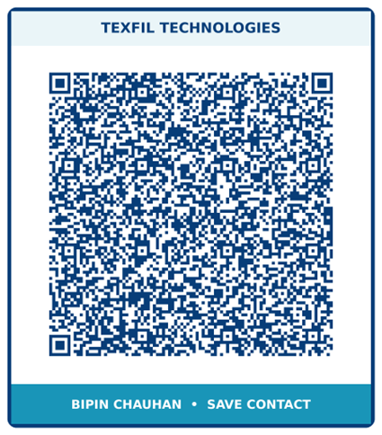 Scan to save Bipin Chauhan’s TEXFIL contact details