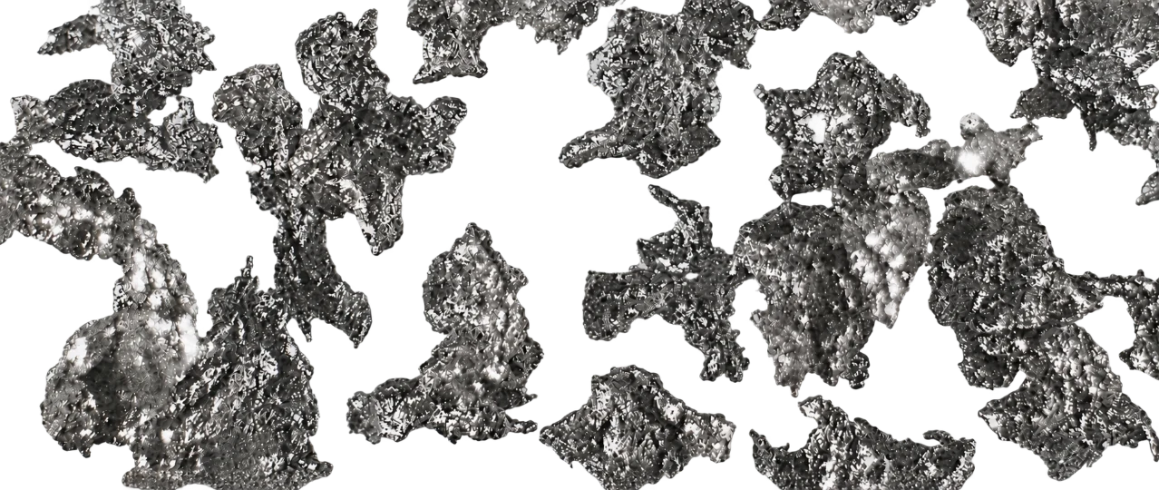 Particle size fractions are determined by dry sieving in accordance with ISO 4497:2020 - Metallic powders: determination of particle size by dry sieving