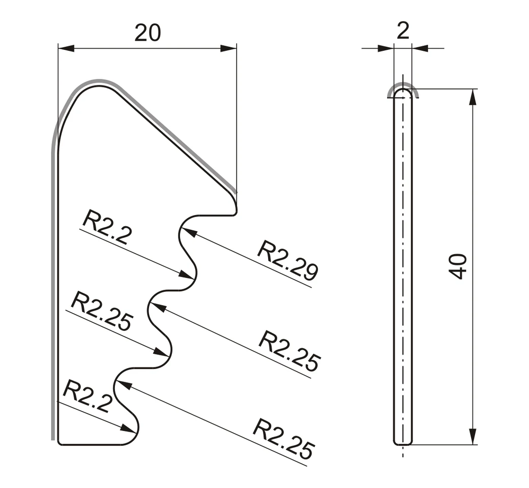 TF997-1280
BARMAG REF. C239344
99.7% ALUMINA · Profile Guide · 20 × 40 × 2
